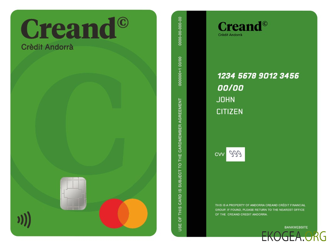 Andorre Creand Crèdit Financial Group mastercard verticale